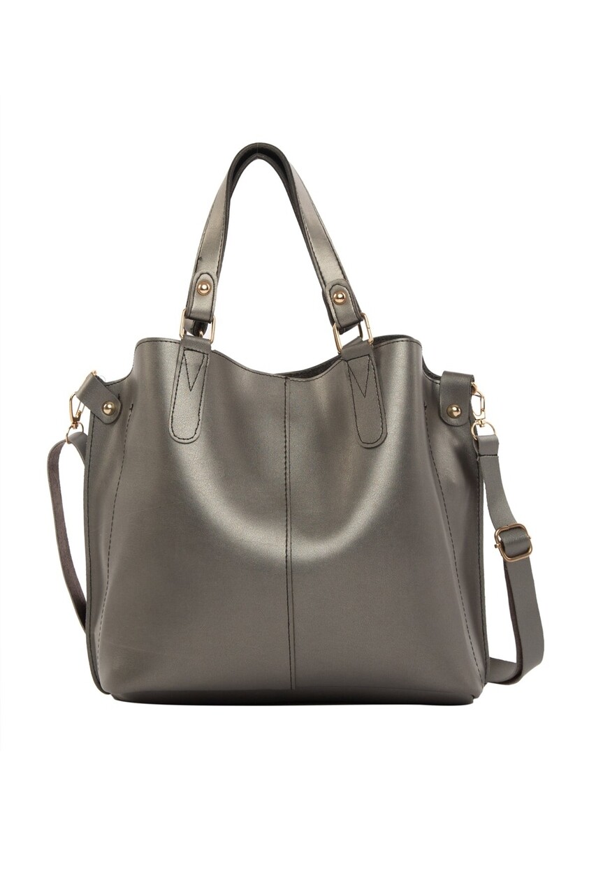 Geanta, Bagmori, 2918 - 39722 - Silver, piele ecologica, argintiu - imagine 5